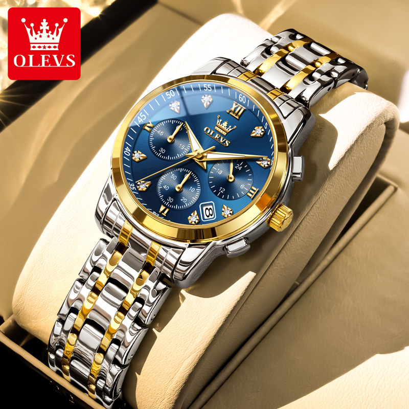 Luxury Watch Cheap - นาฬิกาข้อมือผู้หญิง OLEVS แบรนด์หรู นาฬิกาควอตซ์ กันน้ำ เรืองแสง