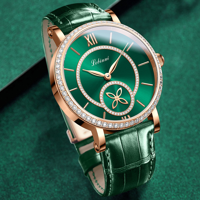 Luxury Watch Class - LOBINNI ผู้หญิงนาฬิกากลไกอัตโนมัติหรูหราแบรนด์สวิตเซอร์แลนด์ญี่ปุ่นระดับสูงแซฟไฟร์กันน้ำนาฬิกาเพชร L2073