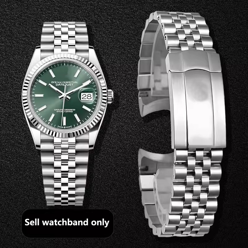 Luxury Watch Class - สายนาฬิกาแท่งสแตนเลสสตีลสำหรับผู้ชาย, สายนาฬิกาข้อมือหรูสำหรับ Rolex Oyster Er ใช้ได้ทุกวันเวลาซับมารีน20มม.