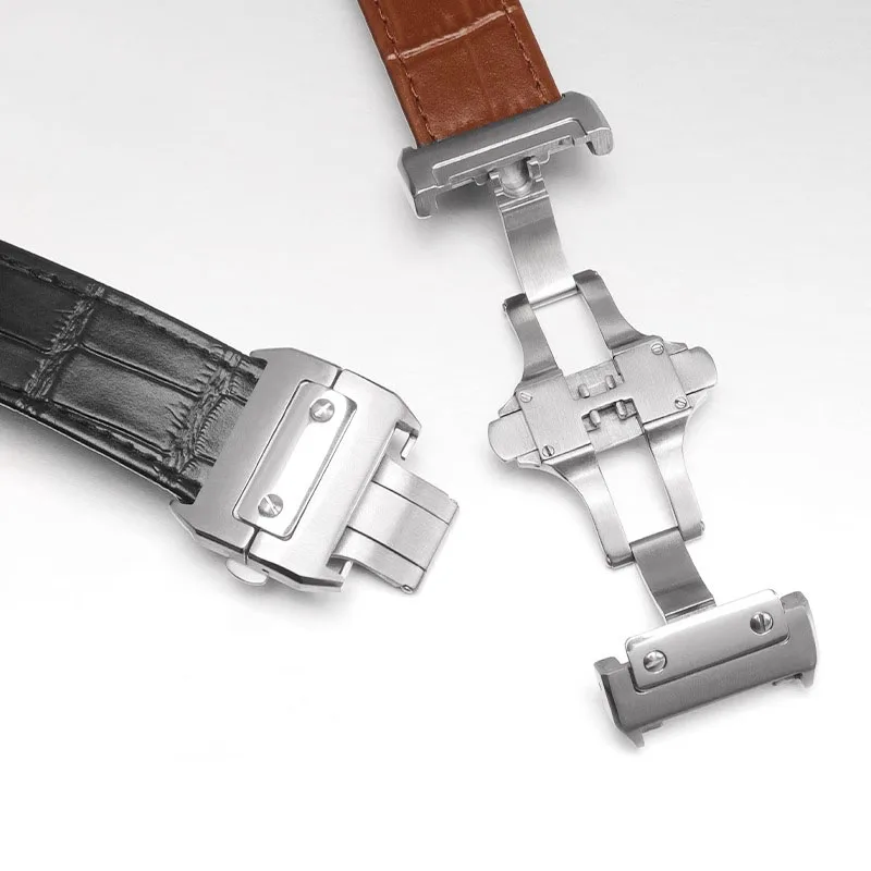 สายนาฬิกาหนังแท้คุณภาพสูง ขนาด - Cartier Watch Santos บทวิจารณ์และราคา