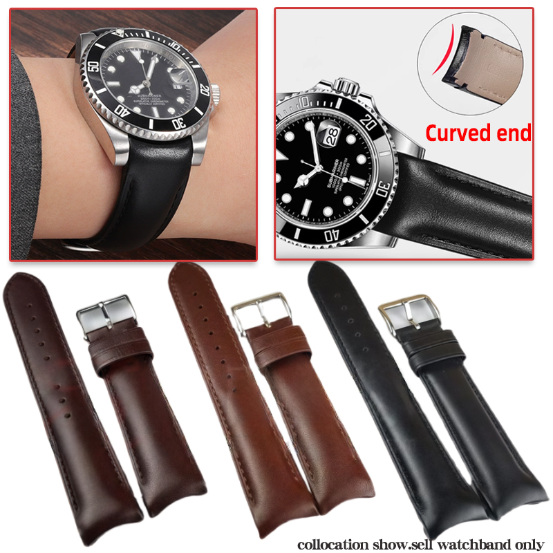 สายนาฬิกาหนังโค้ง 20 มม. สำหรั - Luxury Watch Class บทวิจารณ์และราคา