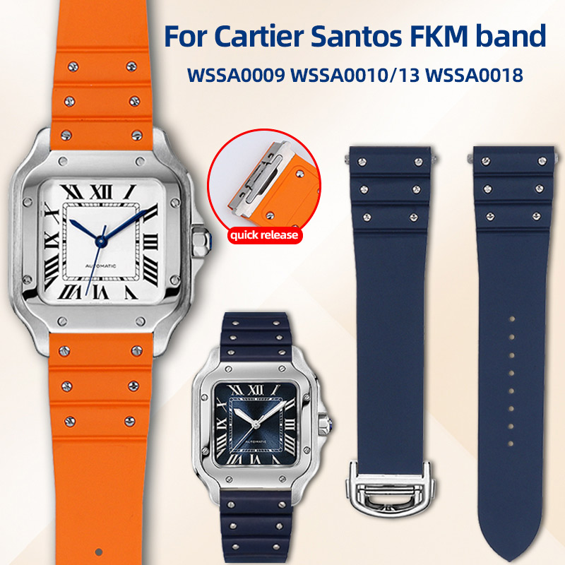 สายนาฬิกาฟลูออโรรับเบอร์ 19 มม - Cartier Watch Santos บทวิจารณ์และราคา