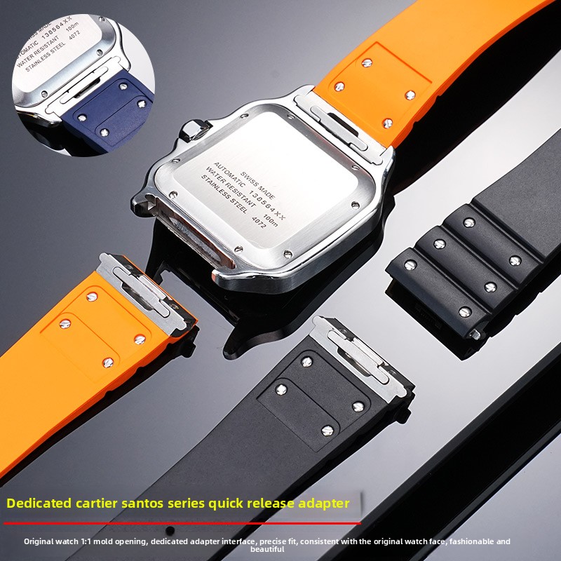 สายนาฬิกาฟลูออโรรับเบอร์ 19 มม - Cartier Watch Santos บทวิจารณ์และราคา