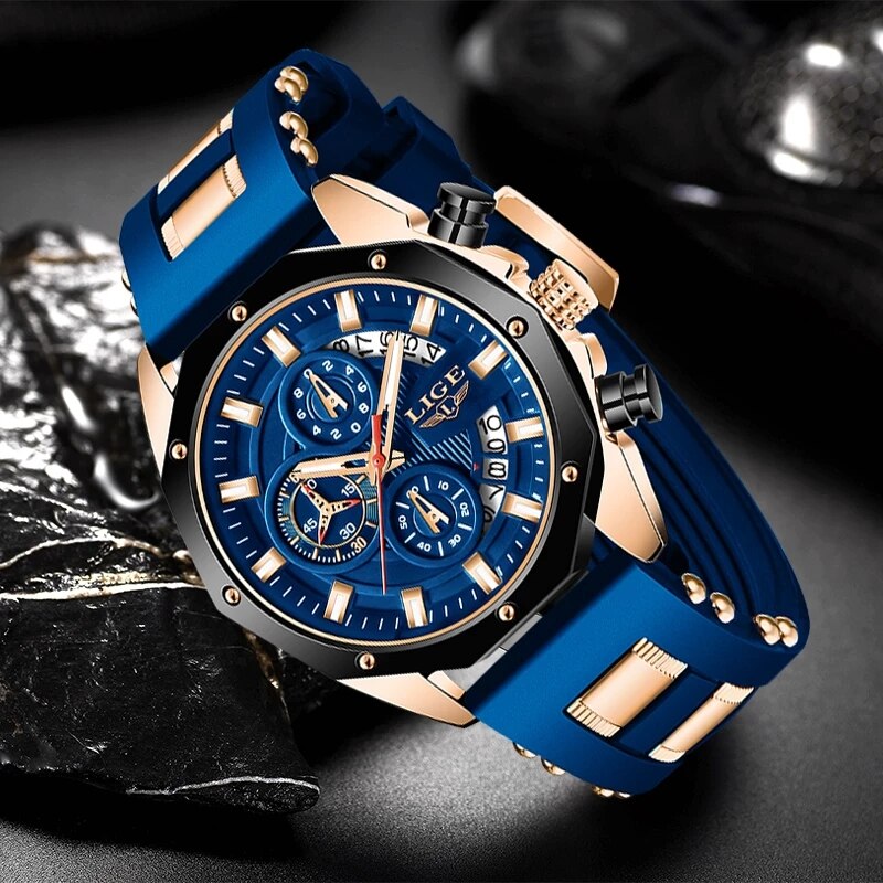 Lige นาฬิกาแฟชั่นผู้ชายแบรนด์ช - Luxury Watch Mockup บทวิจารณ์และราคา
