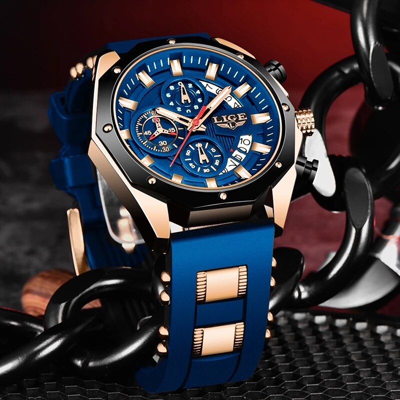 Lige นาฬิกาแฟชั่นผู้ชายแบรนด์ช - Luxury Watch Mockup บทวิจารณ์และราคา