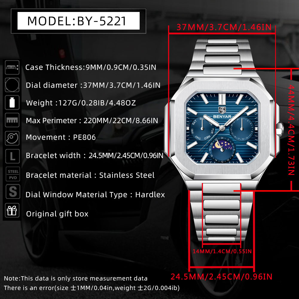 นาฬิกาข้อมือผู้ชาย BENYAR รุ่น - Luxury Watch Brands บทวิจารณ์และราคา