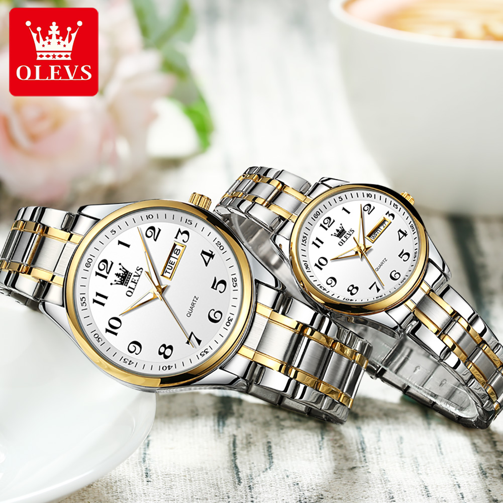 OLEVS ใหม่แฟชั่นคู่นาฬิกาสําหร - Luxury Watch Wallpaper บทวิจารณ์และราคา