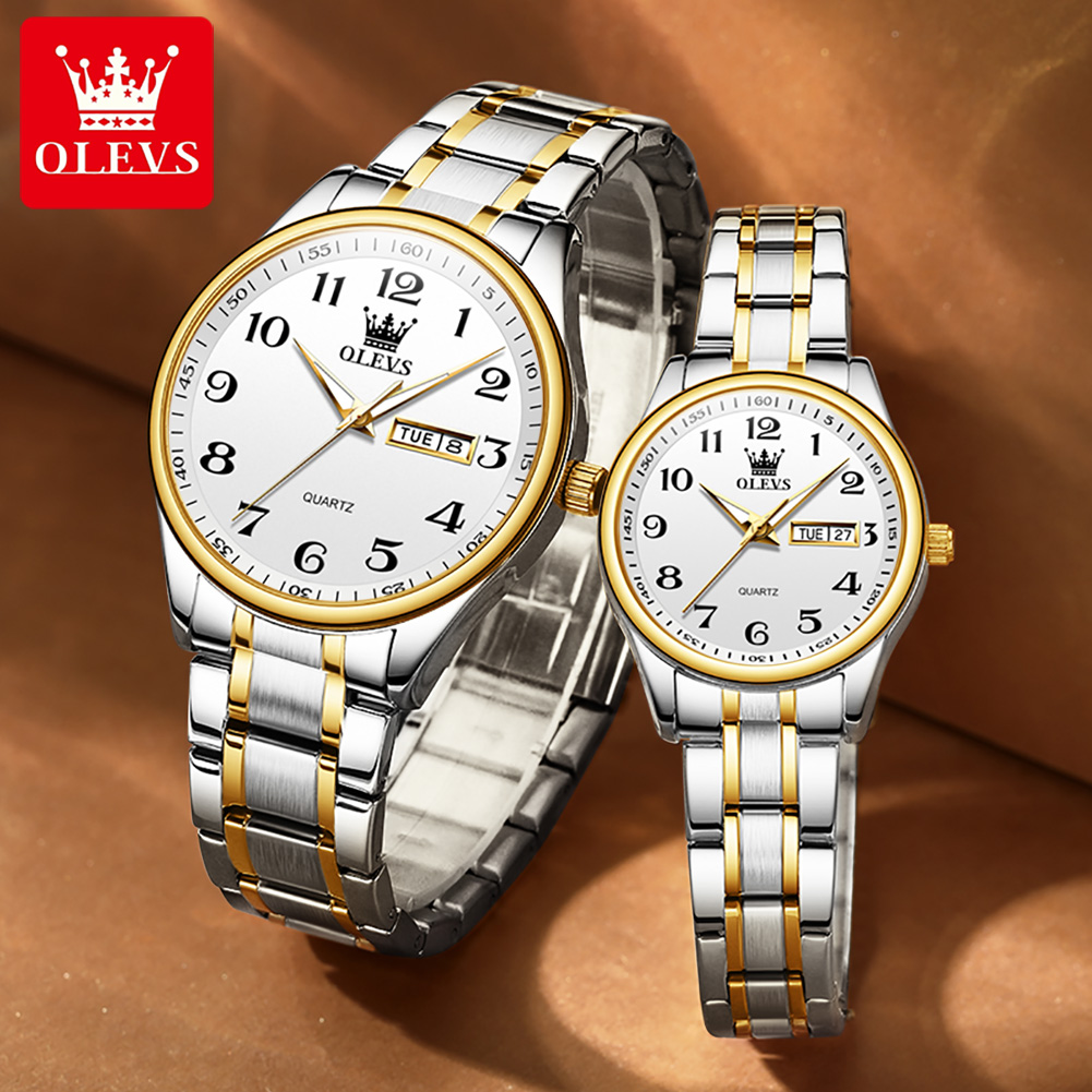OLEVS ใหม่แฟชั่นคู่นาฬิกาสําหร - Luxury Watch Wallpaper บทวิจารณ์และราคา