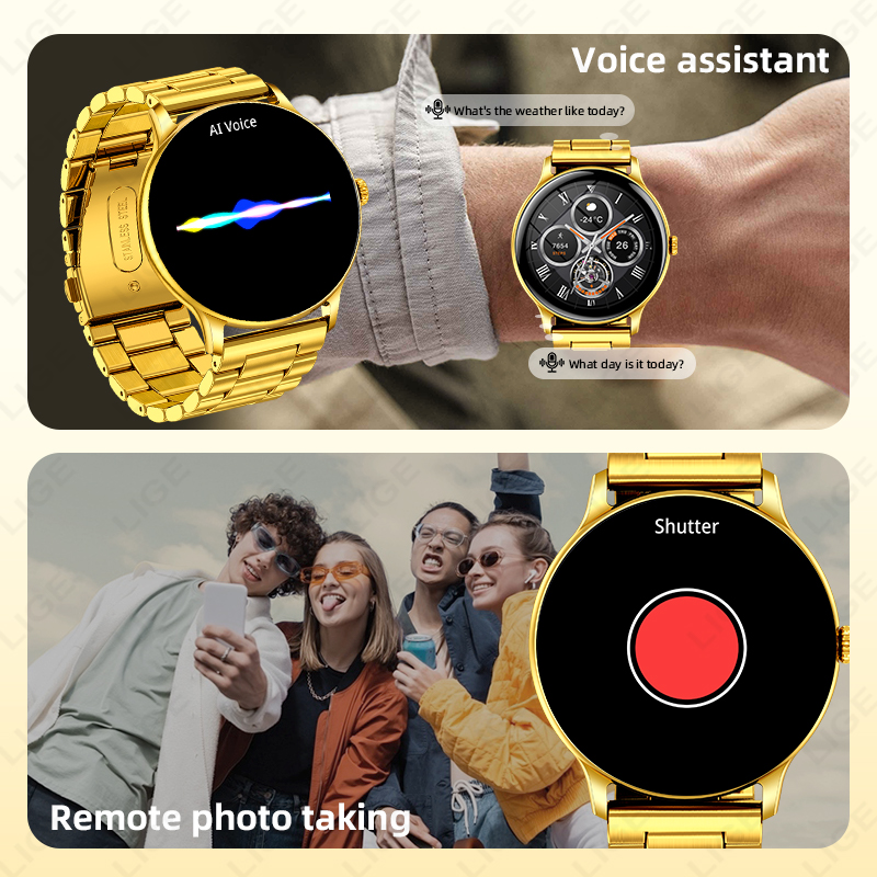 นาฬิกาสมาร์ทวอทช์หรูหราสีทองรุ - Luxury Watch Korea บทวิจารณ์และราคา
