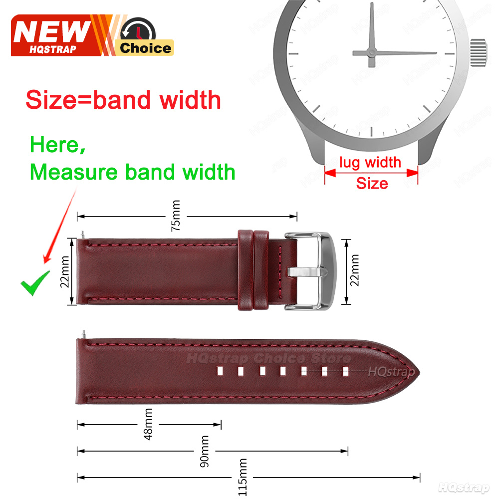 สายนาฬิกาหนังวัวแท้สีดำ/น้ำตาล - Luxury Watch Class บทวิจารณ์และราคา