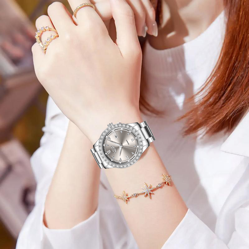 นาฬิกาข้อมือควอตซ์ LIGE 2026 น - Luxury Watch Wallpaper บทวิจารณ์และราคา