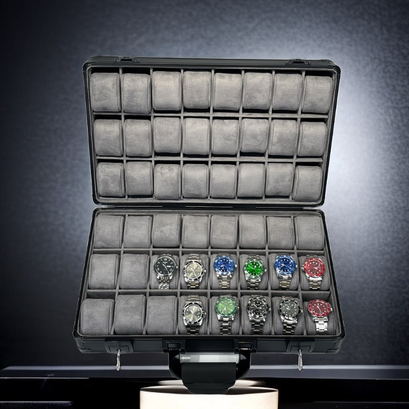อลูมิเนียมสีเขียวกล่องนาฬิกา M - Luxury Watch Class บทวิจารณ์และราคา