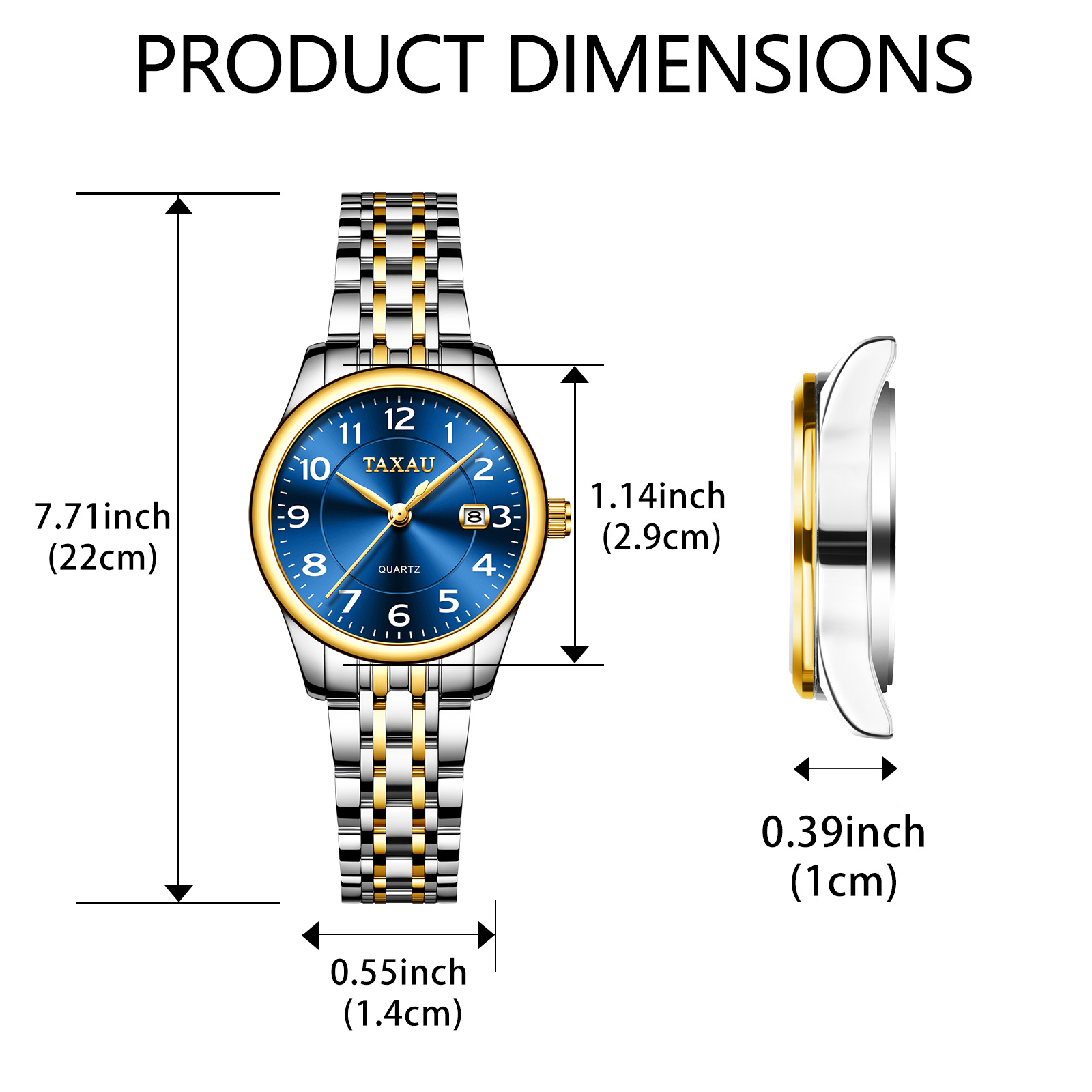 Taxau นาฬิกาควอทซ์สแตนเลสสตีลก - Luxury Watch Cheap บทวิจารณ์และราคา