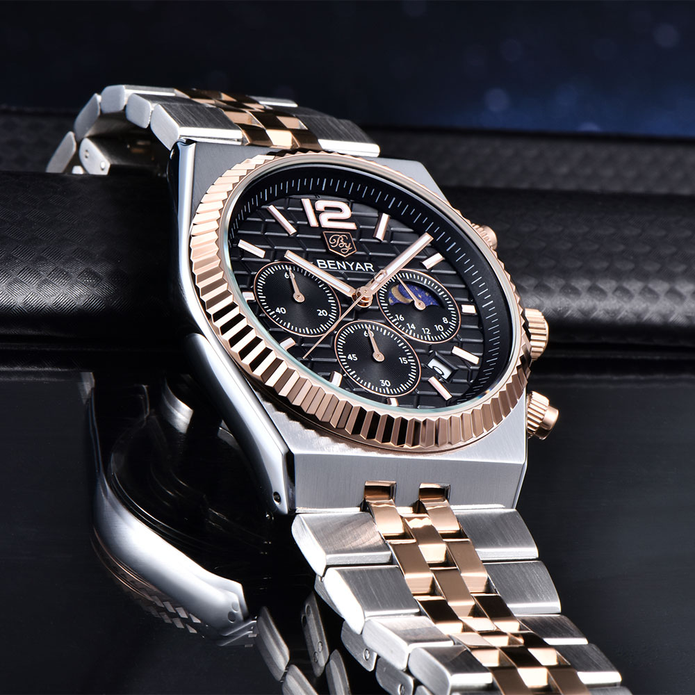 นาฬิกาข้อมือผู้ชาย BENYAR โครโ - Luxury Watch Brands บทวิจารณ์และราคา