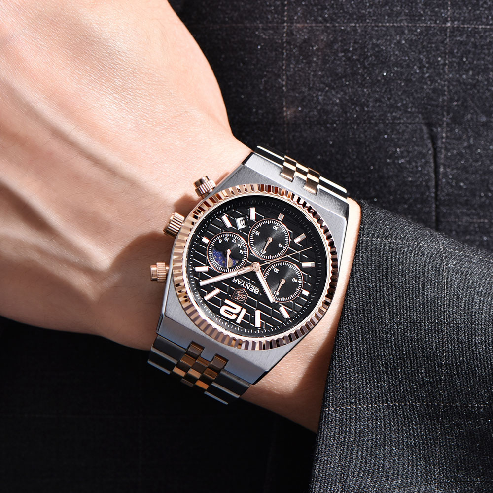 นาฬิกาข้อมือผู้ชาย BENYAR โครโ - Luxury Watch Brands บทวิจารณ์และราคา