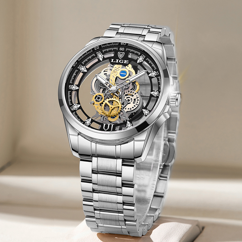 นาฬิกาข้อมือผู้ชาย LIGE แฟชั่น - Luxury Watch Mockup บทวิจารณ์และราคา