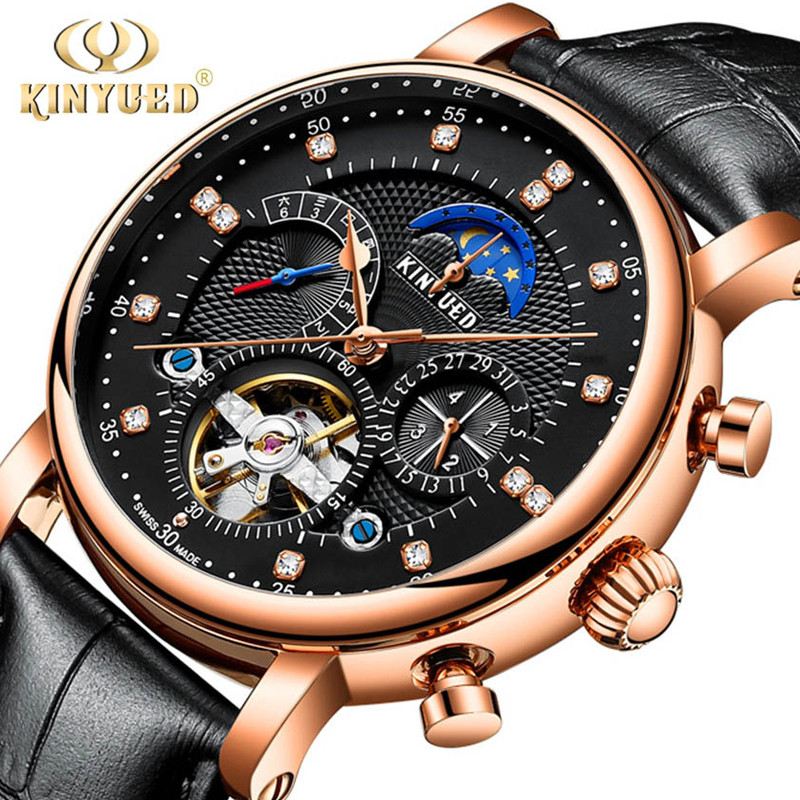 Kinyued นาฬิกานาฬิกาข้อมือสำหร - Tourbillon Movement Watch บทวิจารณ์และราคา