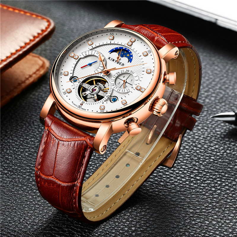 Kinyued นาฬิกานาฬิกาข้อมือสำหร - Tourbillon Movement Watch บทวิจารณ์และราคา